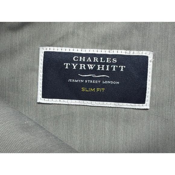 Charles Tyrwhitt Men's Slim Fit Blue Check Dress Pants - Size 36x32 (36x31) - Picture 3 of 5